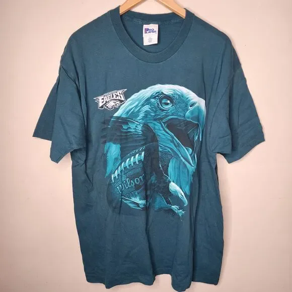 Vintage 90s Philadelphia Eagles Shirt USA XL Pro Player Single Stitch Big Eagle - Picture 8 of 9
